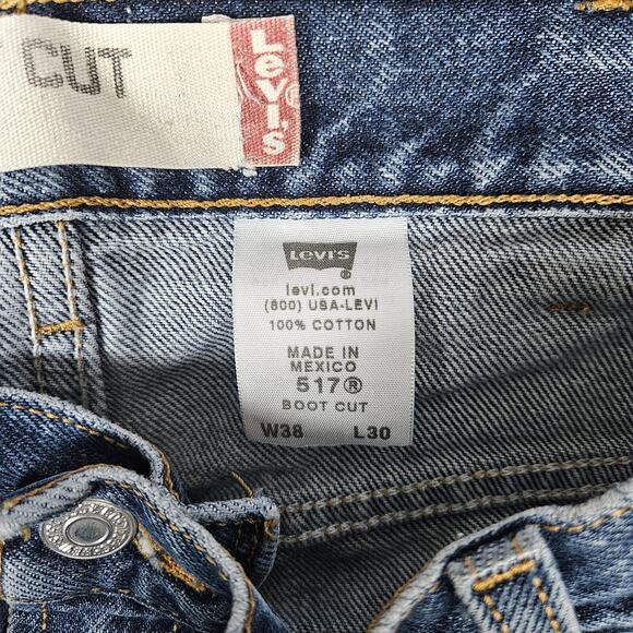 Vtg Levis 517 Jeans Mens 36x30 (Tag 38x30) Blue Bootcut Cowboy Western Cowboy - Picture 4 of 13